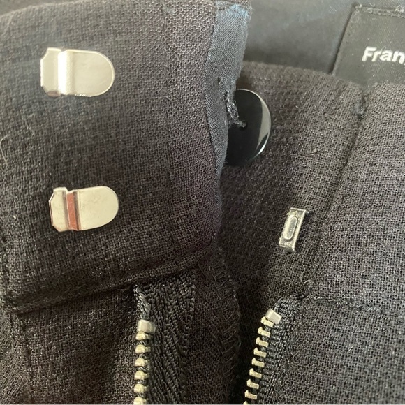 Frank & Oak Black Alice Straight Cropped Trouser High Waisted Pants Size 4 - Picture 6 of 16